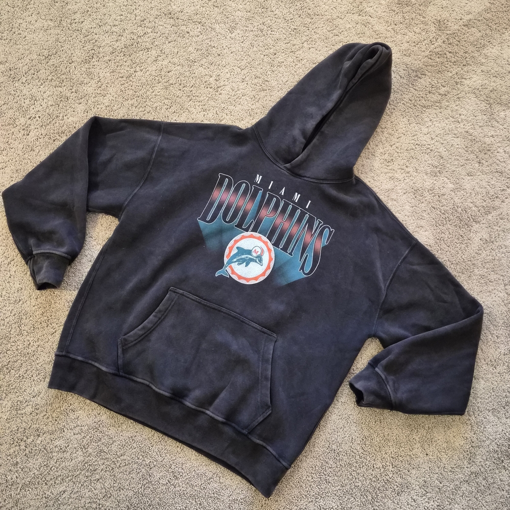 Abercrombie & Fitch x NFL Miami Dolphins Hoodie • Black • Size M - Picture 5 of 10